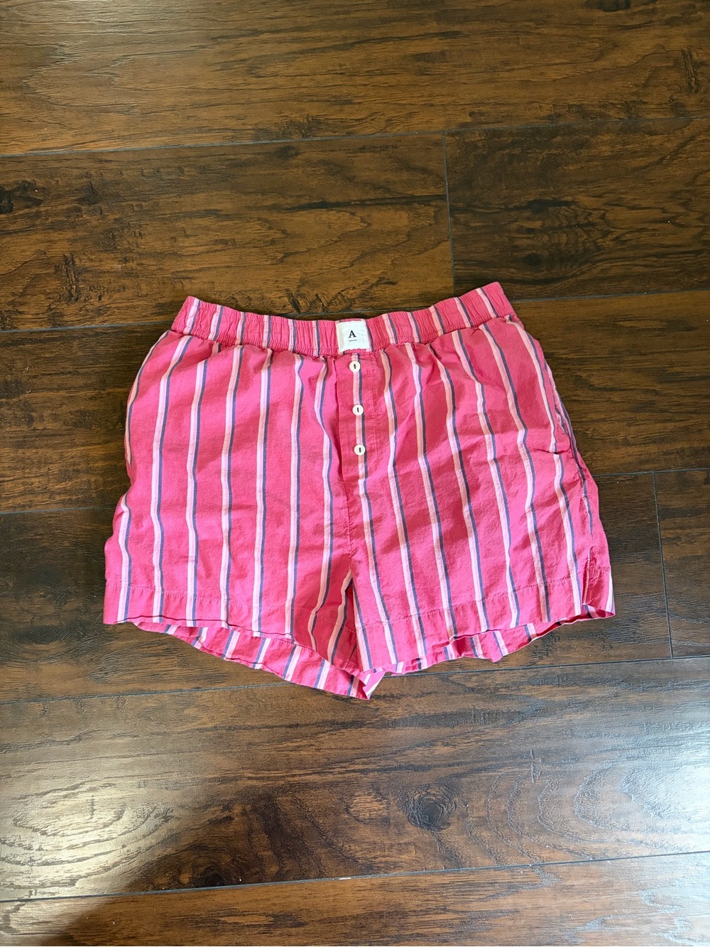 Aeropostale Pink and White Striped Boxer Shorts